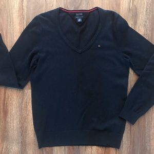 Tommy Hilfiger – V-neck sweater – navy blue - L